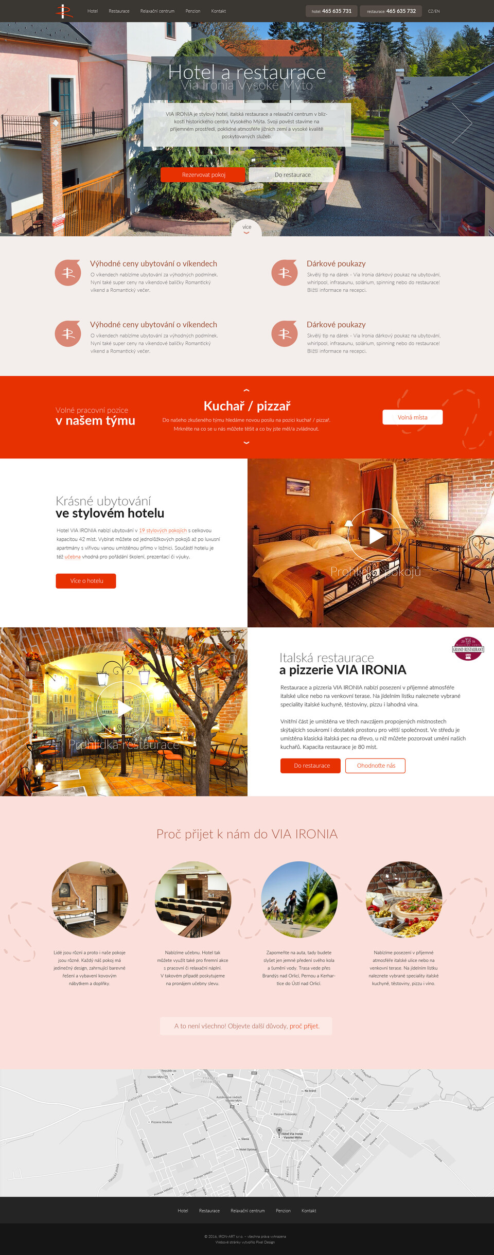 VIA IRONIA hotel a restaurace