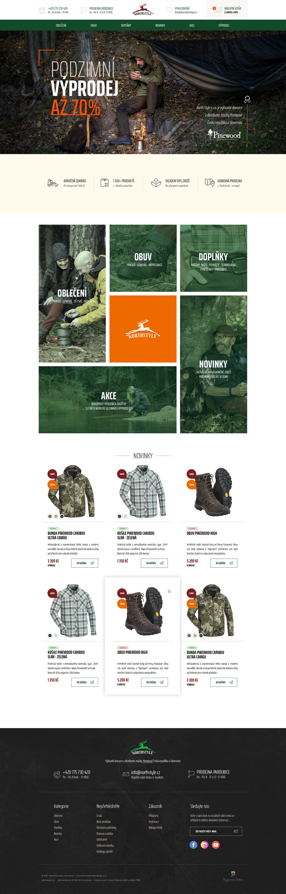 Fashion e-shop pro značku NORTHSTYLE.cz