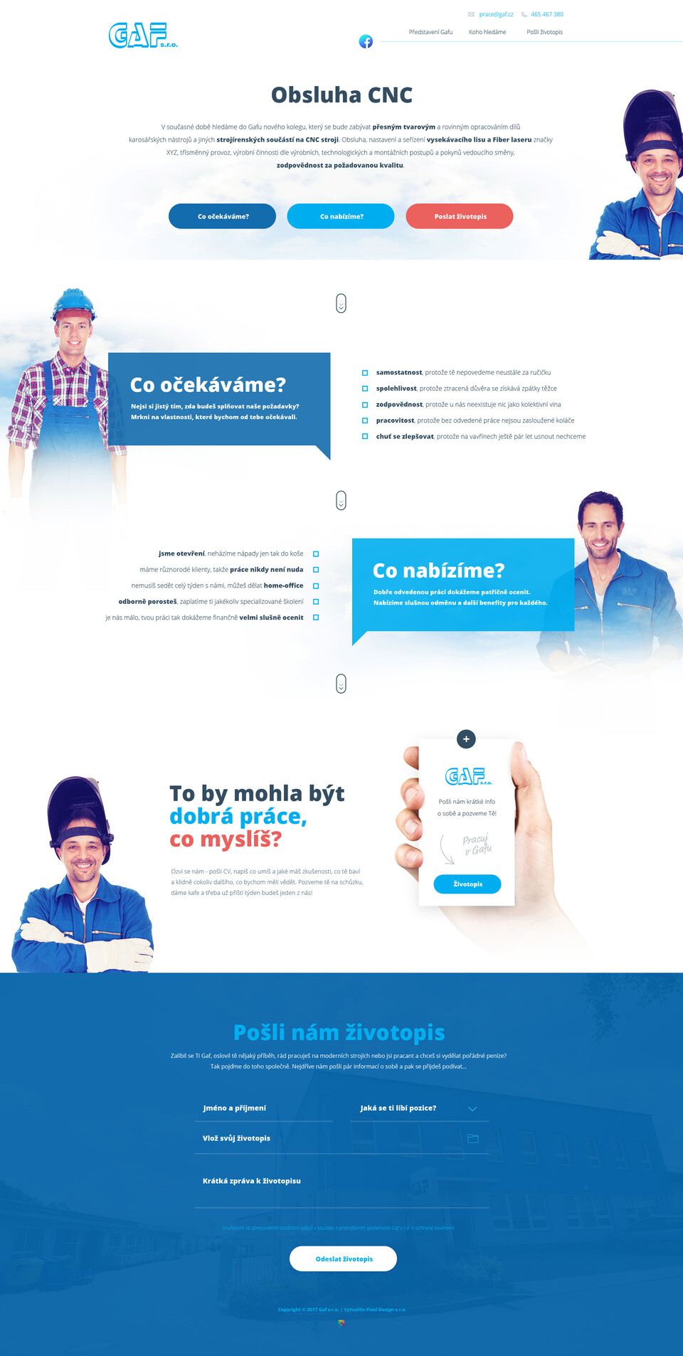 Nápaditý webdesign pro GAF s.r.o. Žamberk